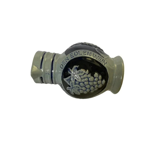 1 Liter Wine Pitcher German Glazed Blue Gray Trink Aus Stein Den Edlen Wein VGUC - Picture 6 of 14